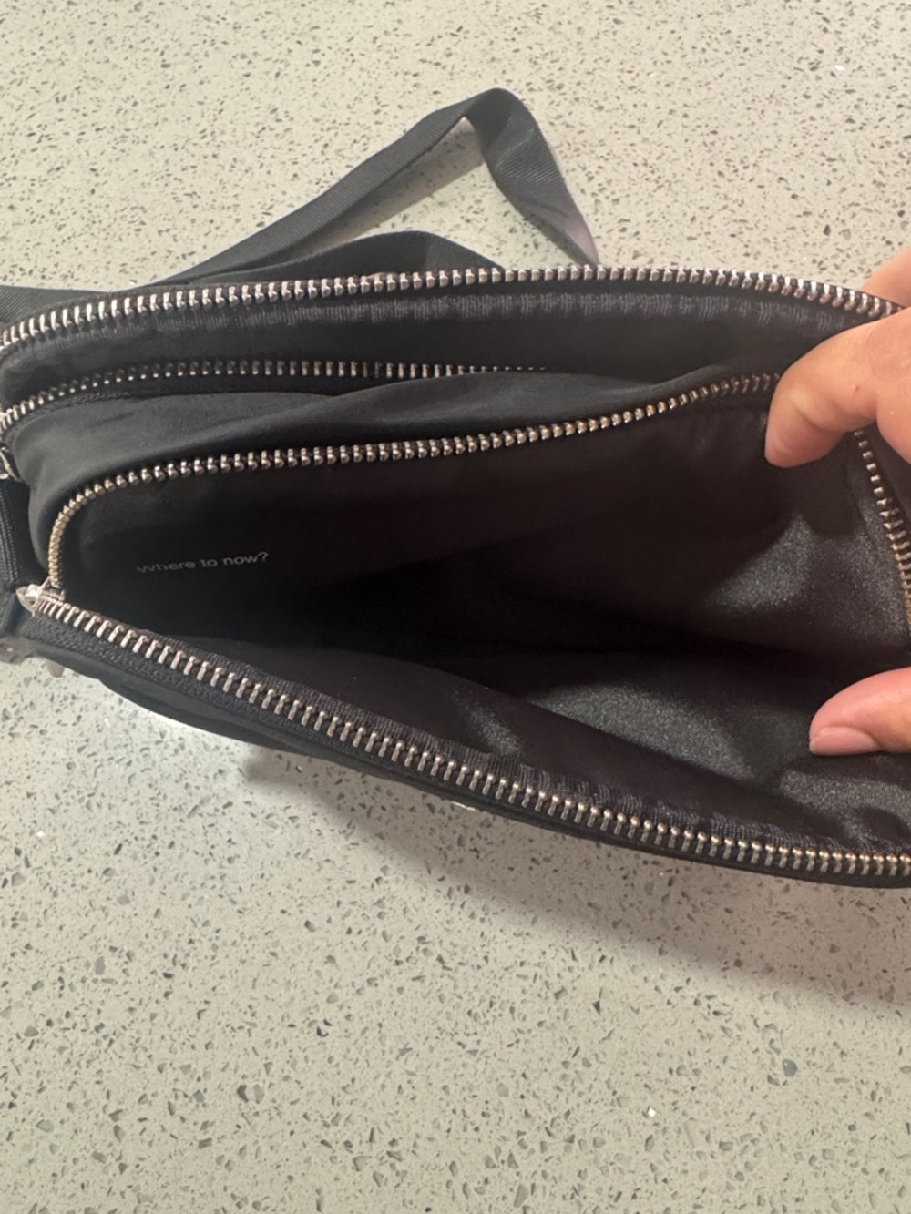 lululemon athletica Black Compact Crossbody Shoulder Bag - Picture 3 of 5